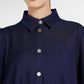 Denim Tales Back Pleated Shirt - Dark Blue