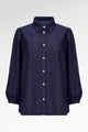 Denim Tales Back Pleated Shirt - Dark Blue