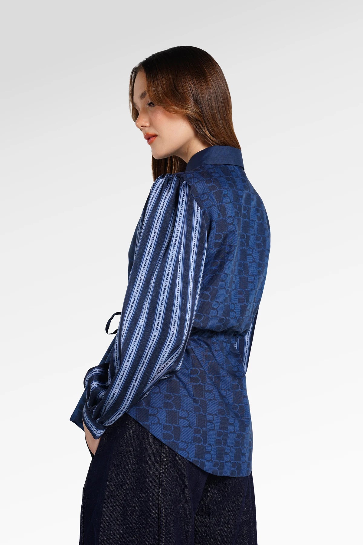 Denim Tales Drawstring Shirt - Dark Blue