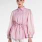 Denim Tales Drawstring Shirt - Pink