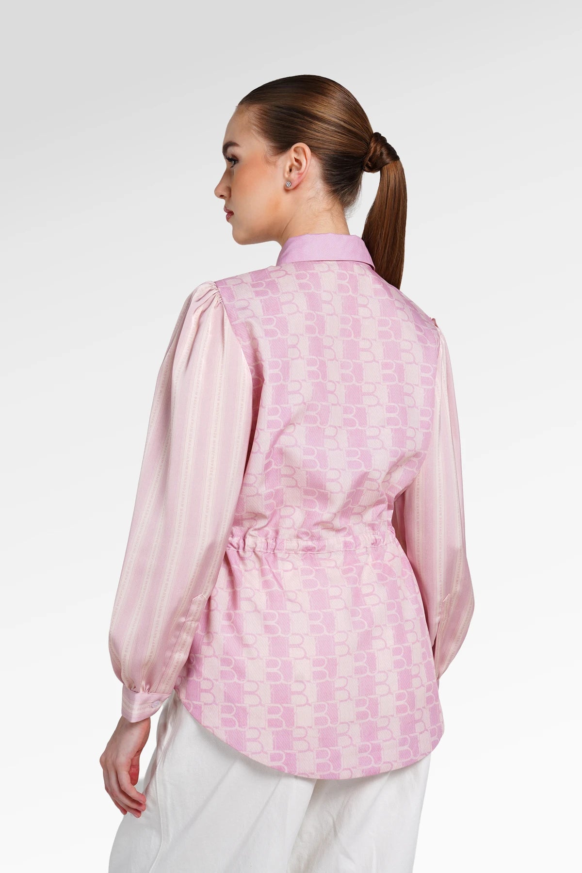 Denim Tales Drawstring Shirt - Pink