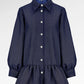 Denim Tales Peplum Shirt - Dark Blue