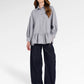 Denim Tales Peplum Shirt - Grey