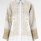 Denim Tales Pleated Panel Shirt - Cream