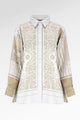 Denim Tales Pleated Panel Shirt - Cream