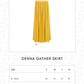 Denna Gather Skirt - Yellow