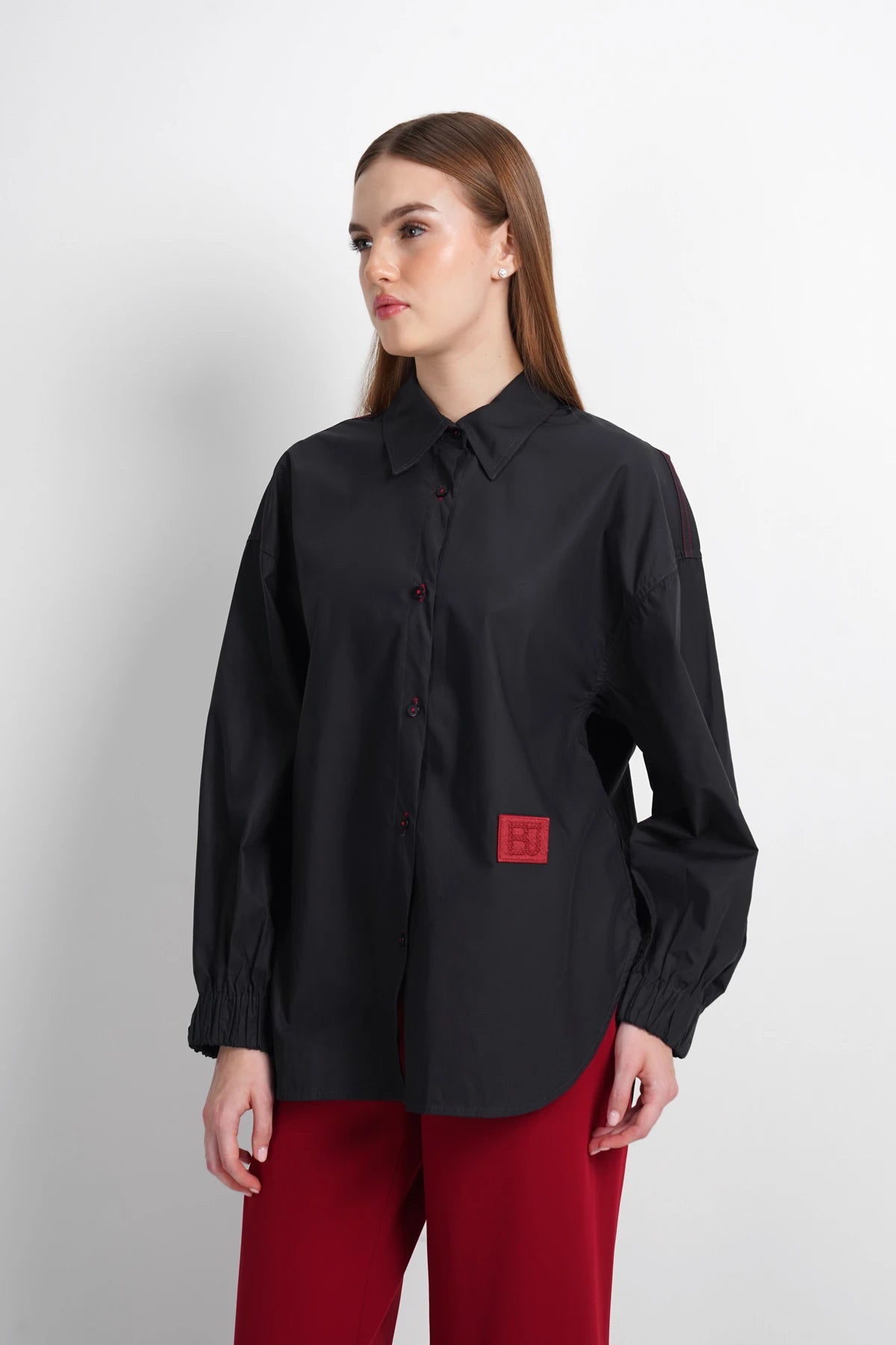 Detail Patch Shirt - Black