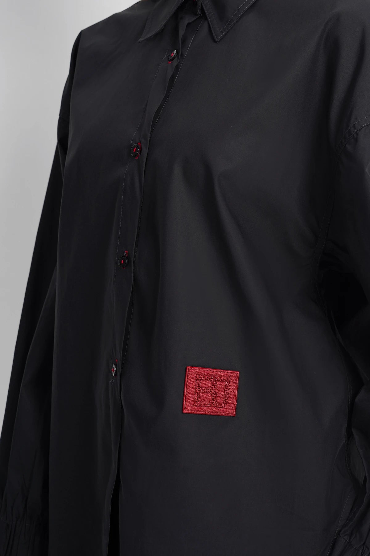 Detail Patch Shirt - Black