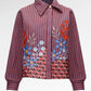 Dreamscape Asymmetric Collar Shirt - Monaco