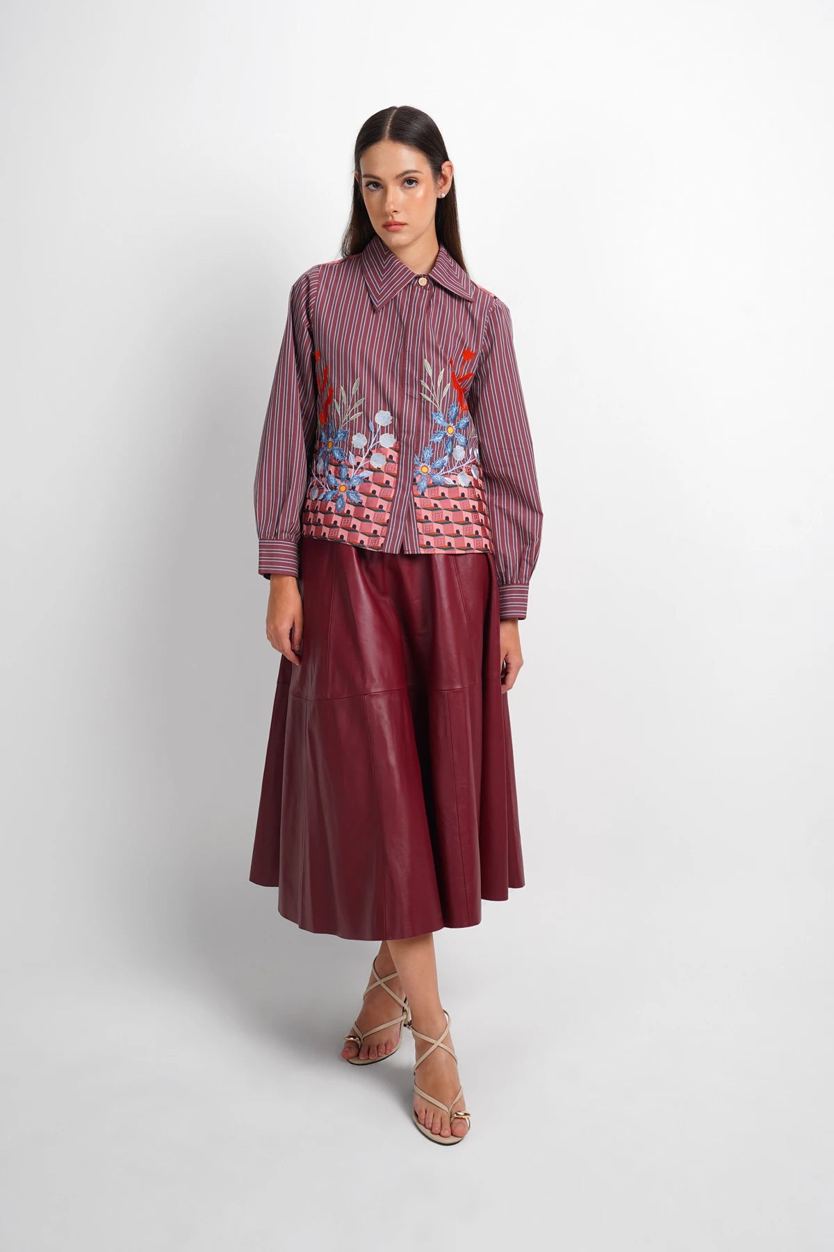 Dreamscape Asymmetric Collar Shirt - Monaco
