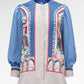 Dreamscape Back Pleated Shirt - Malibu