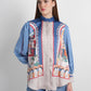 Dreamscape Back Pleated Shirt - Malibu