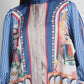 Dreamscape Back Pleated Shirt - Malibu