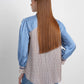 Dreamscape Back Pleated Shirt - Malibu