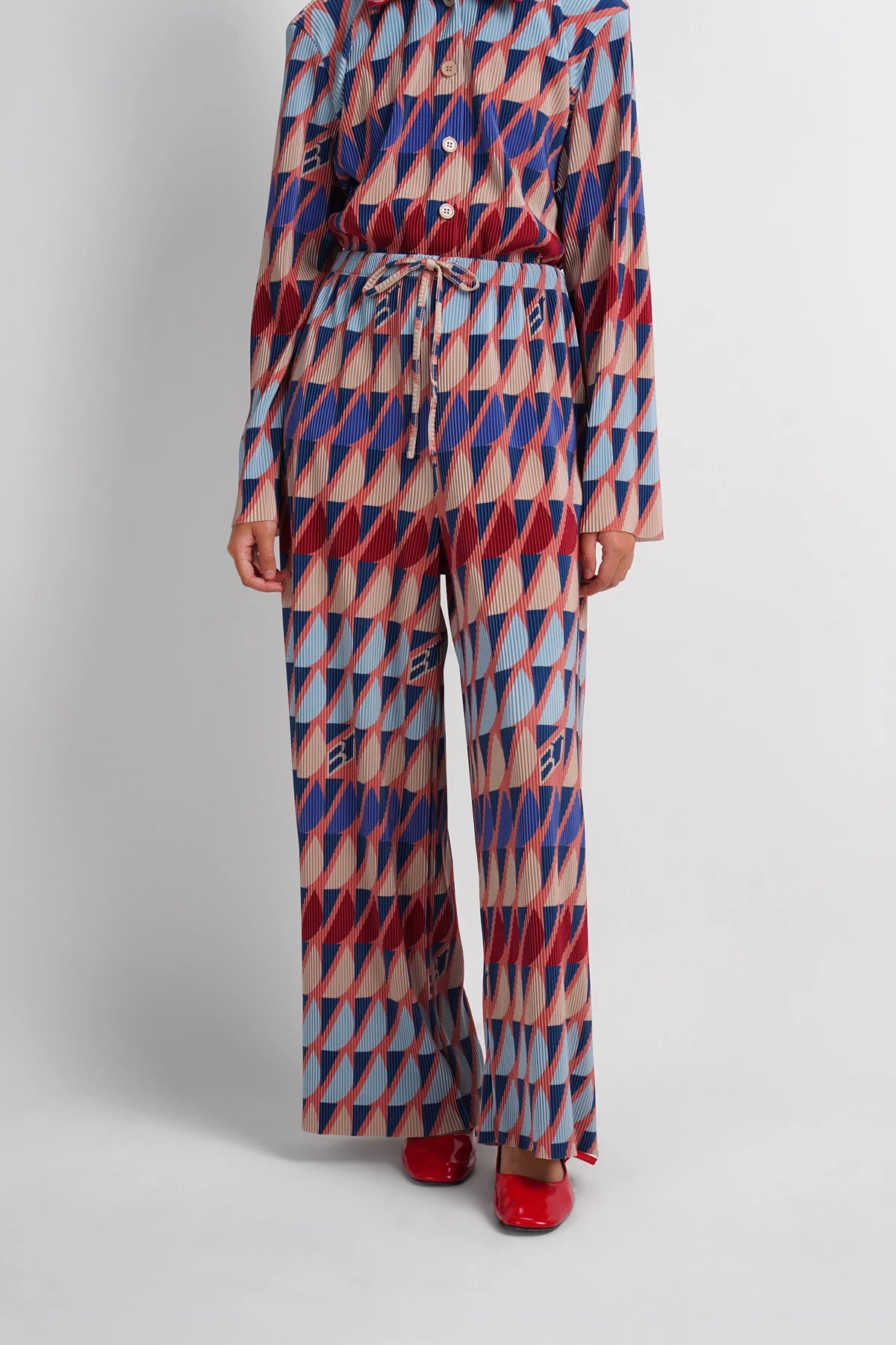 Dreamscape Basic Pleated Pants - Monaco