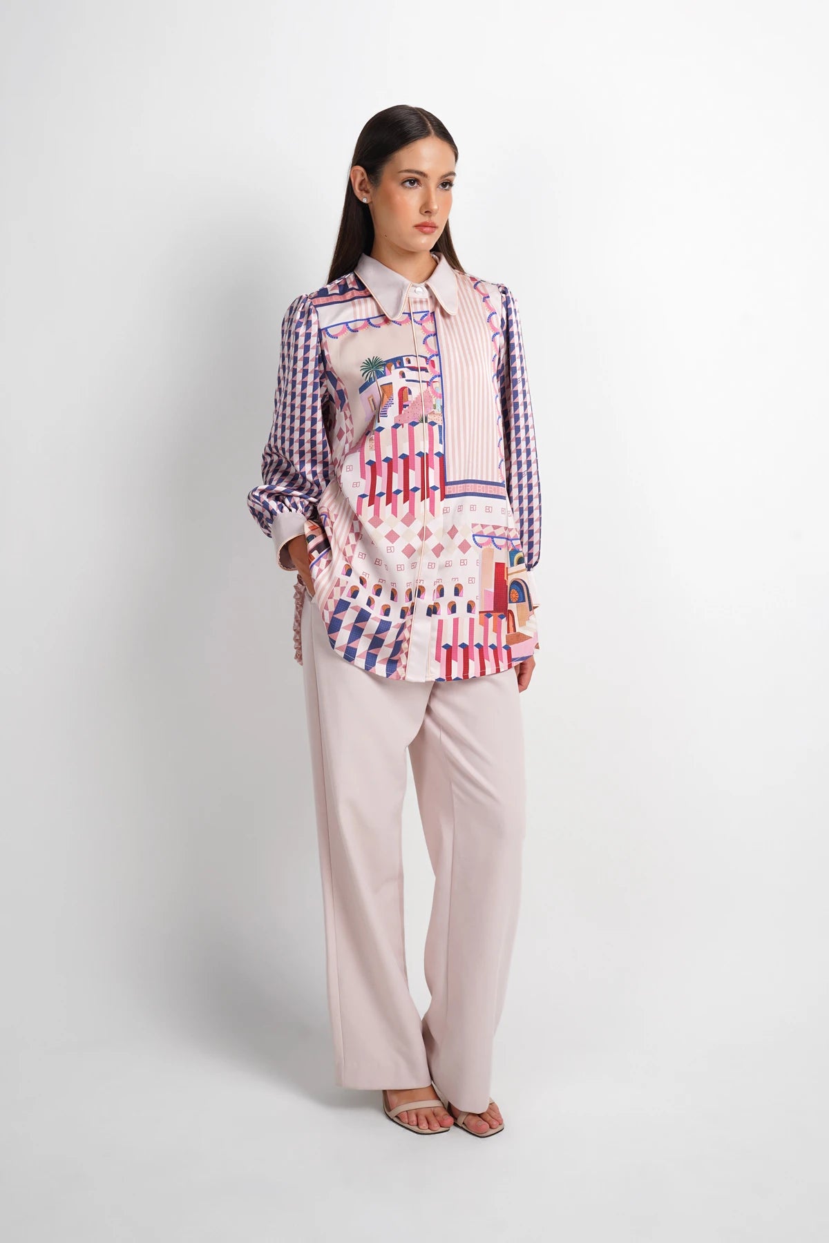 Dreamscape Binding Shirt - Riviera