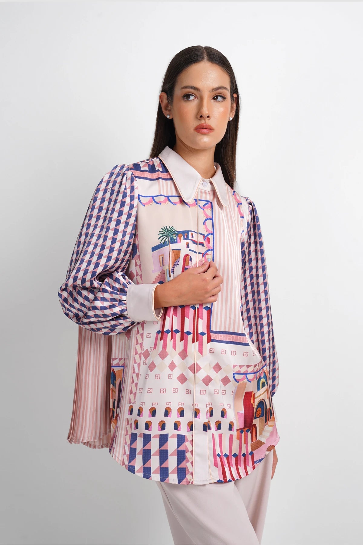 Dreamscape Binding Shirt - Riviera