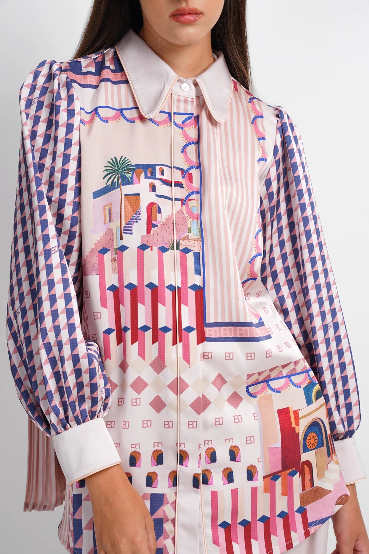 Dreamscape Binding Shirt - Riviera