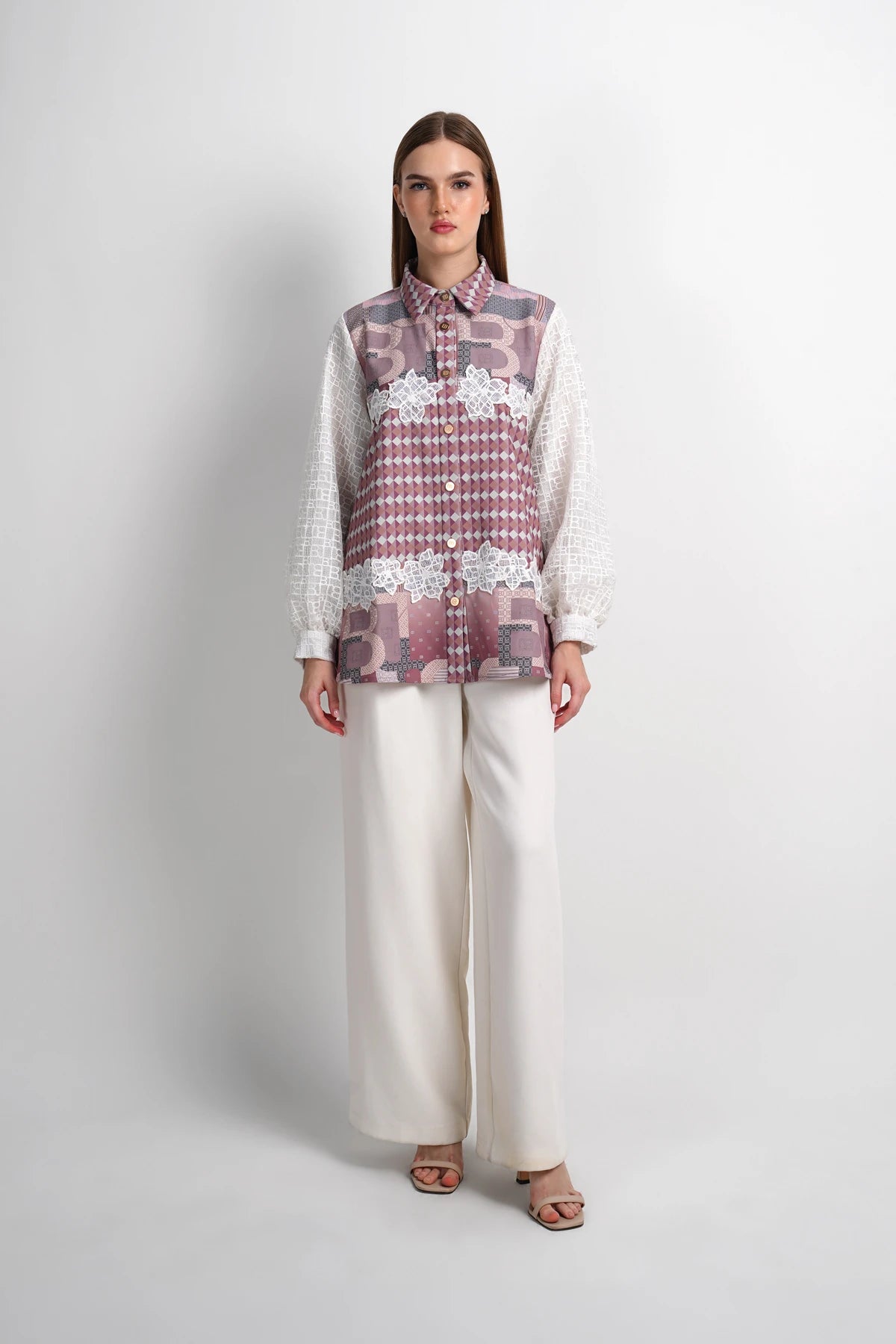 Dreamscape Embroidery Lace Shirt - Rivera