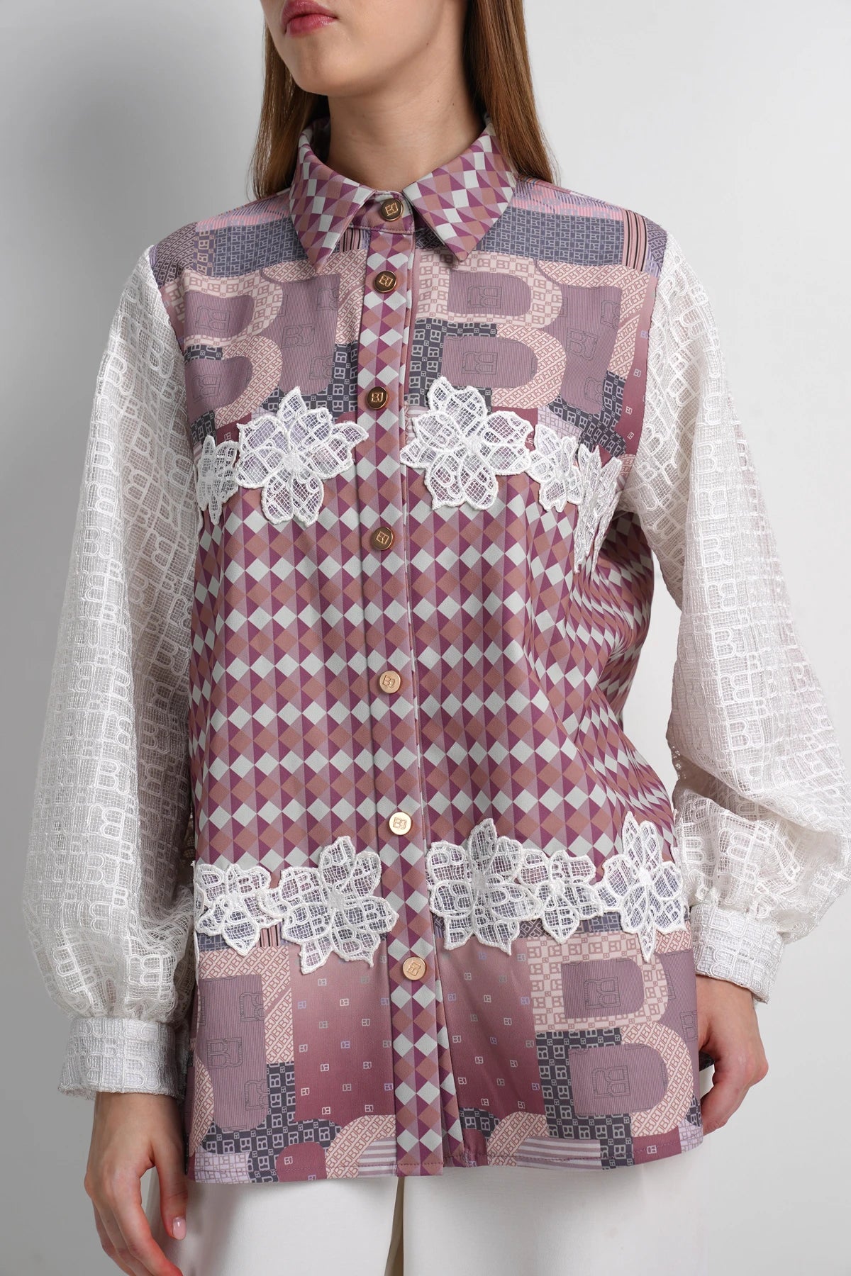 Dreamscape Embroidery Lace Shirt - Rivera