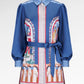 Dreamscape Godet Tunic Shirt - Malibu