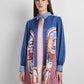 Dreamscape Godet Tunic Shirt - Malibu