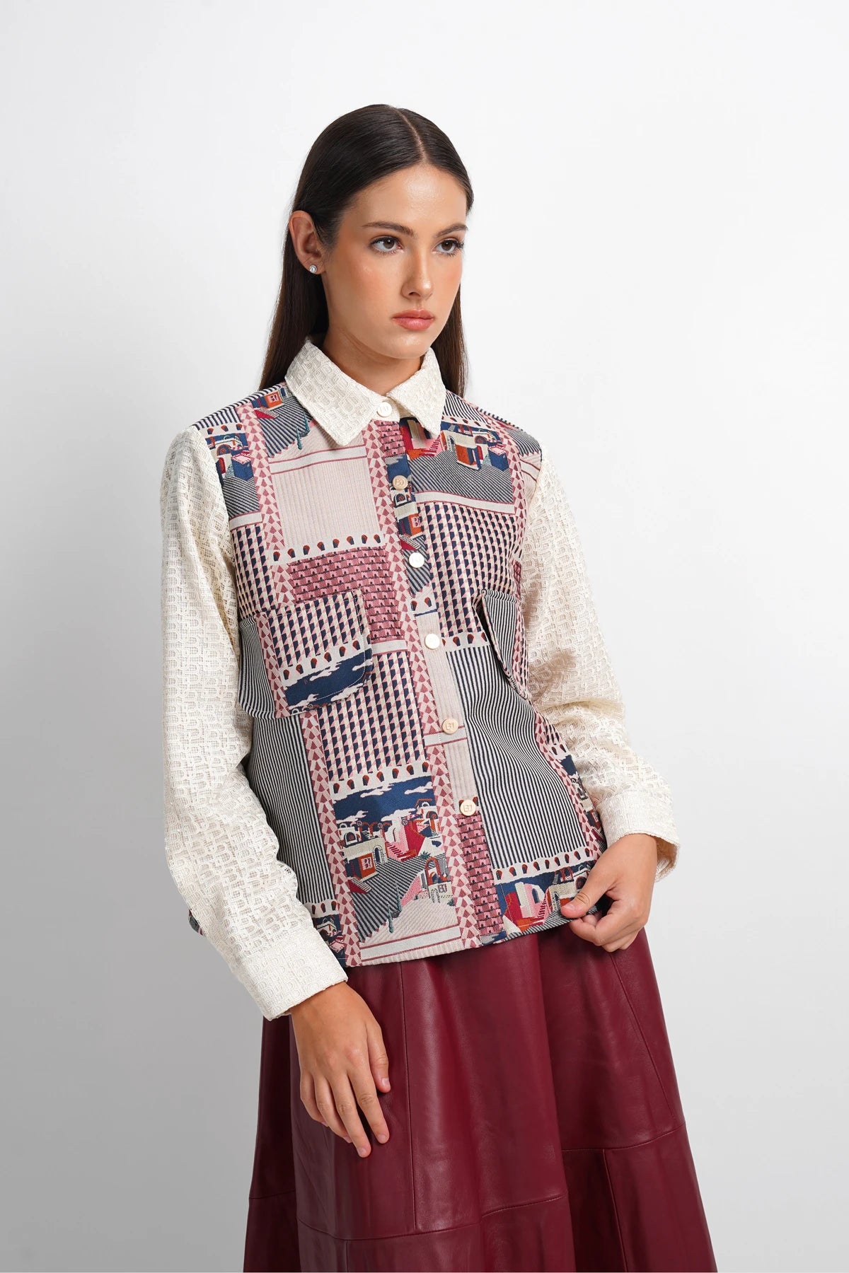 Dreamscape Lace Jacquard Outer - Monaco