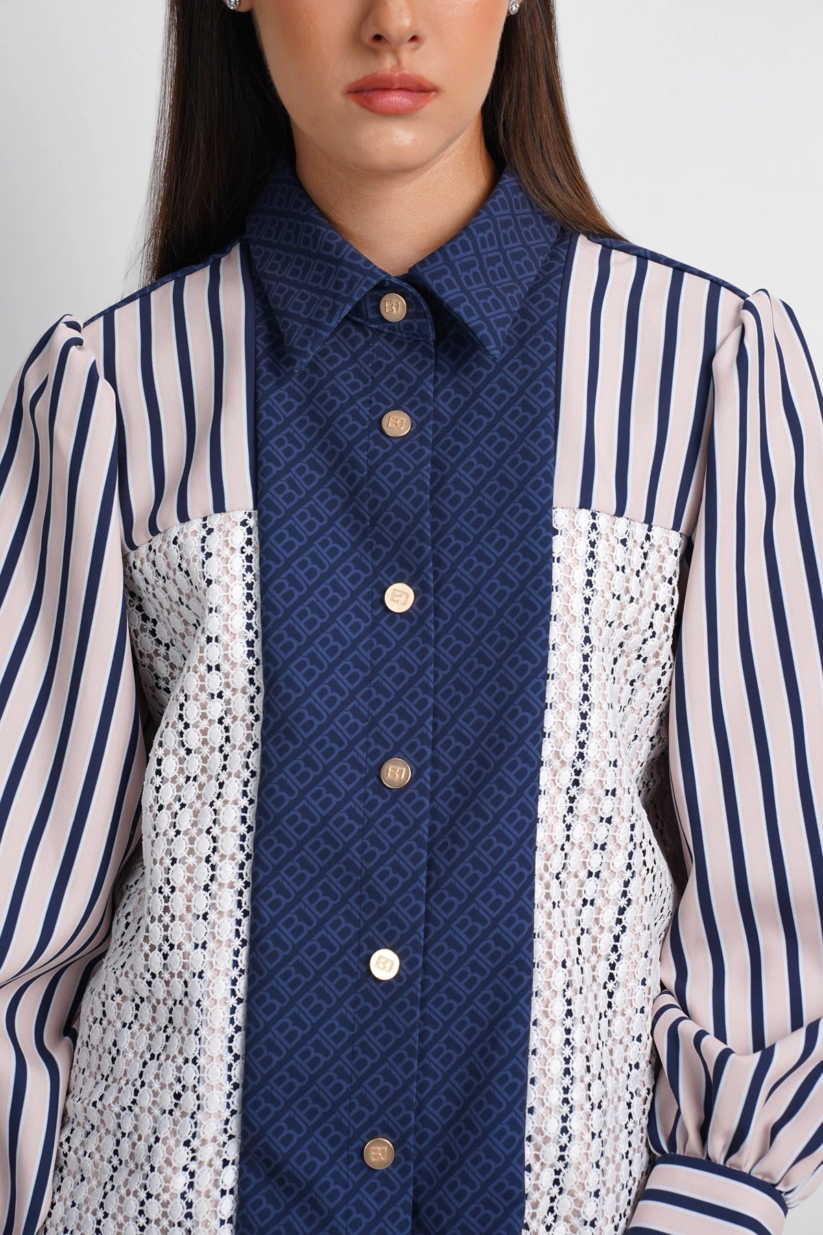 Dreamscape Layered Lace Shirt - Malibu