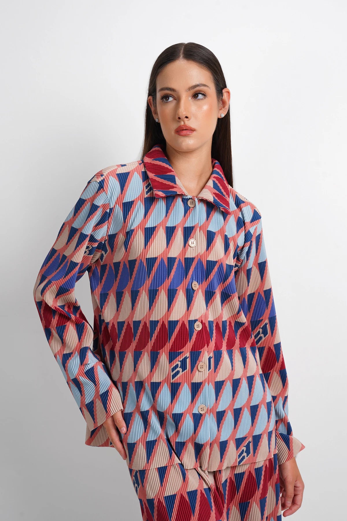 Dreamscape Pleated Basic Shirt - Monaco