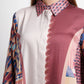 Dreamscape Pleated Shirt Dress - Monaco