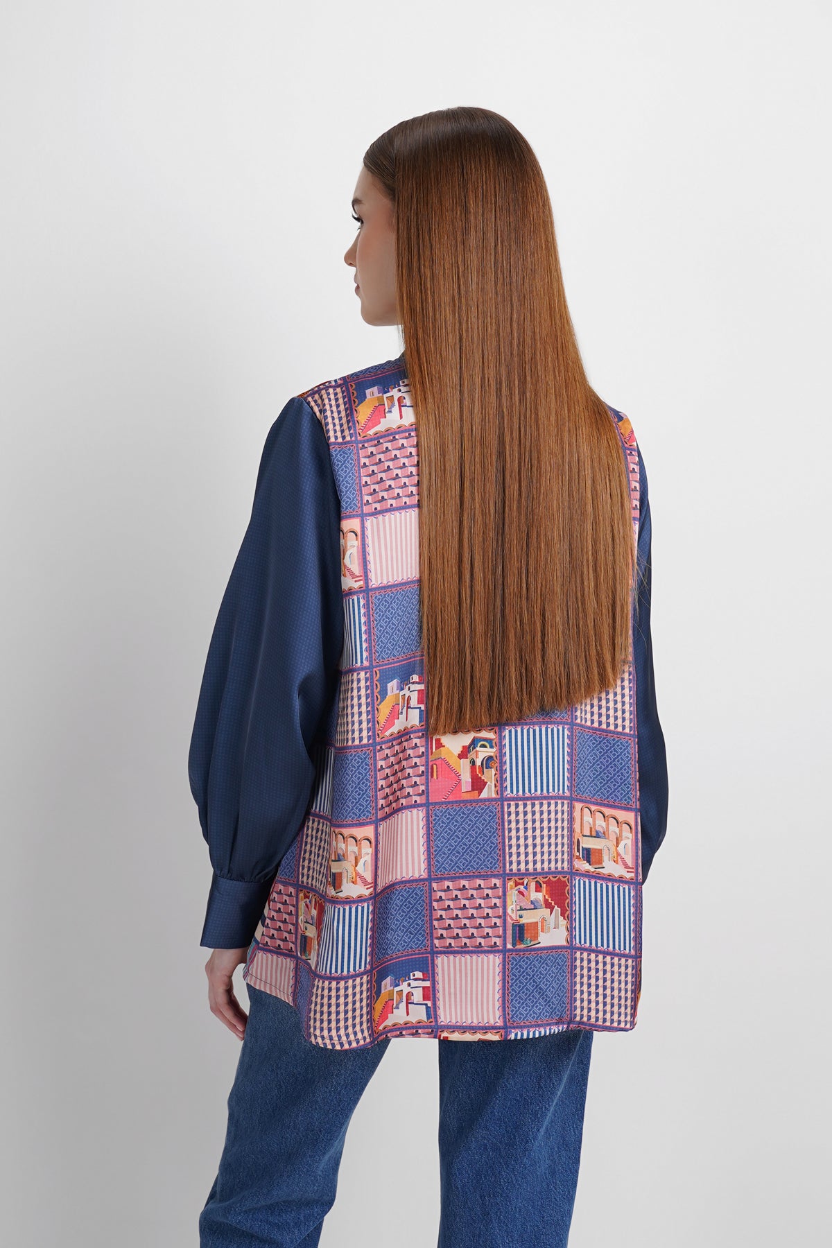Dreamscape Ruffle Shirt - Malibu