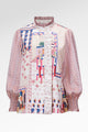 Dreamscape Ruffle Shirt - Riviera