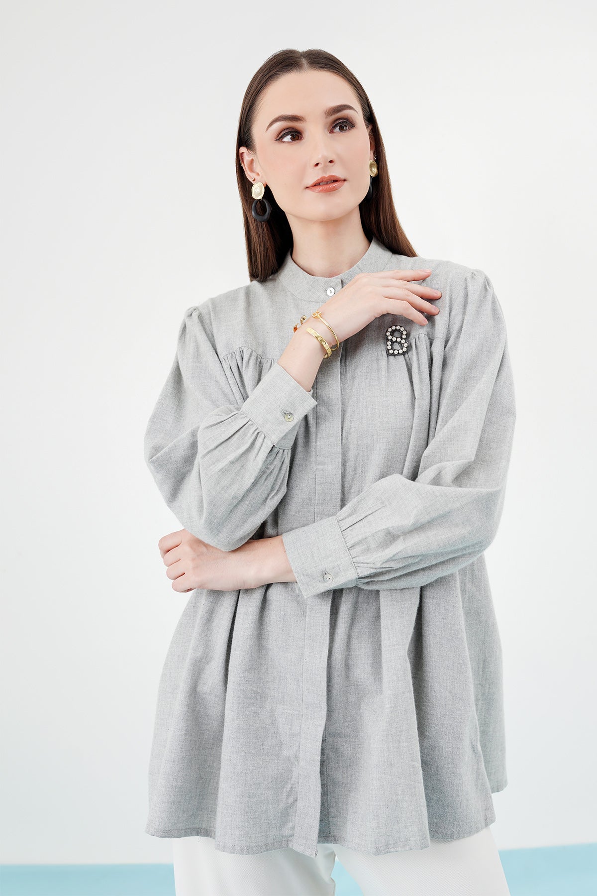 Zaline Shirt - Light Grey