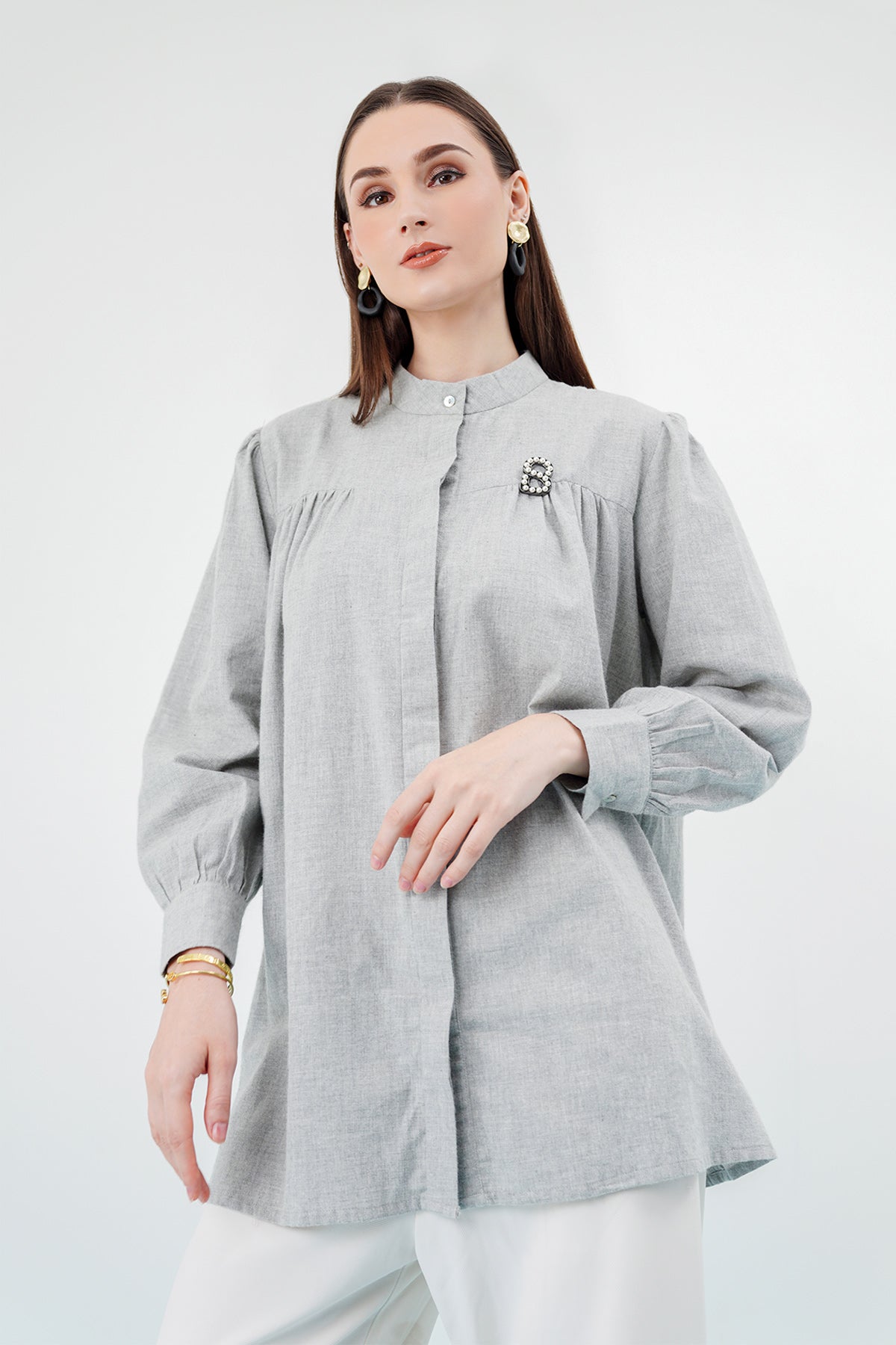 Zaline Shirt - Light Grey
