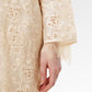 Blooming Eid Lace Beaded Dress - Cream