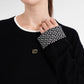 Mono Fold Cuff Knit - Black Choco