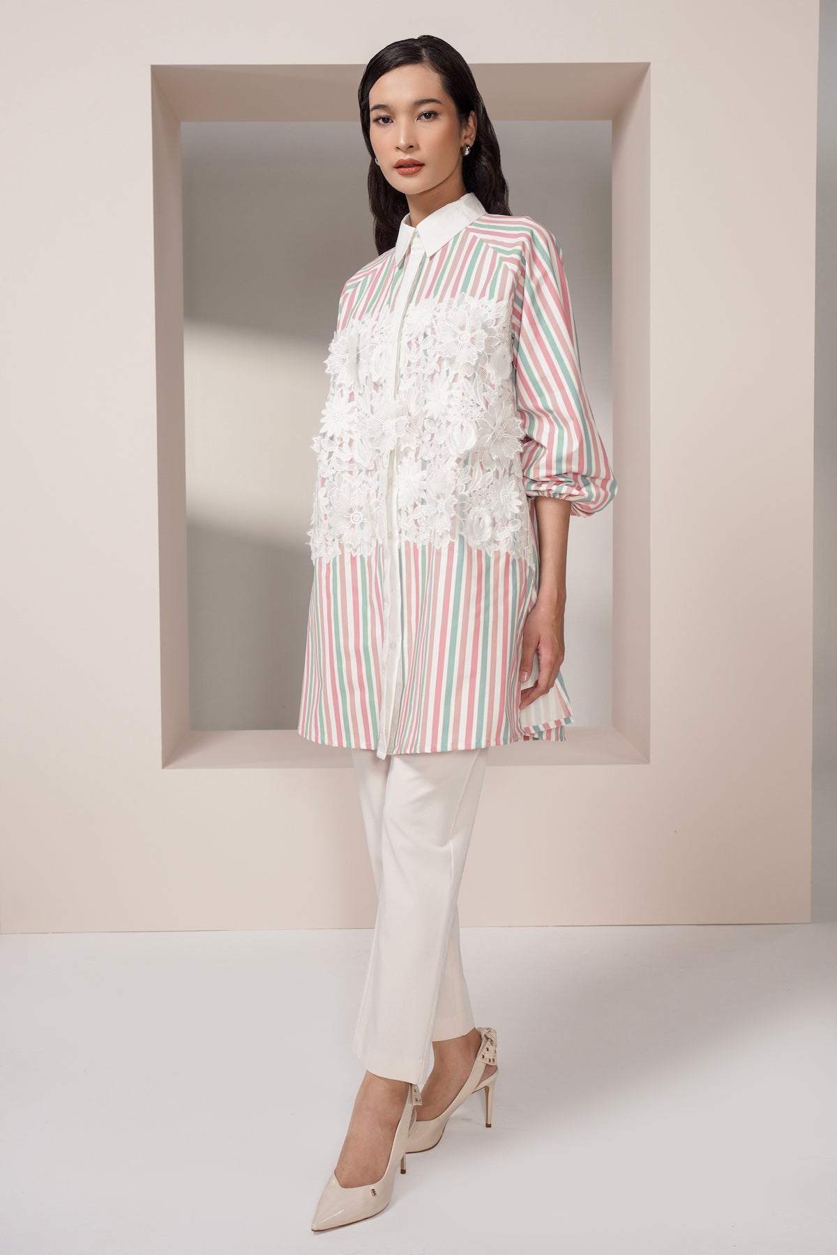 Dayndra Lace Shirt - Multicolor