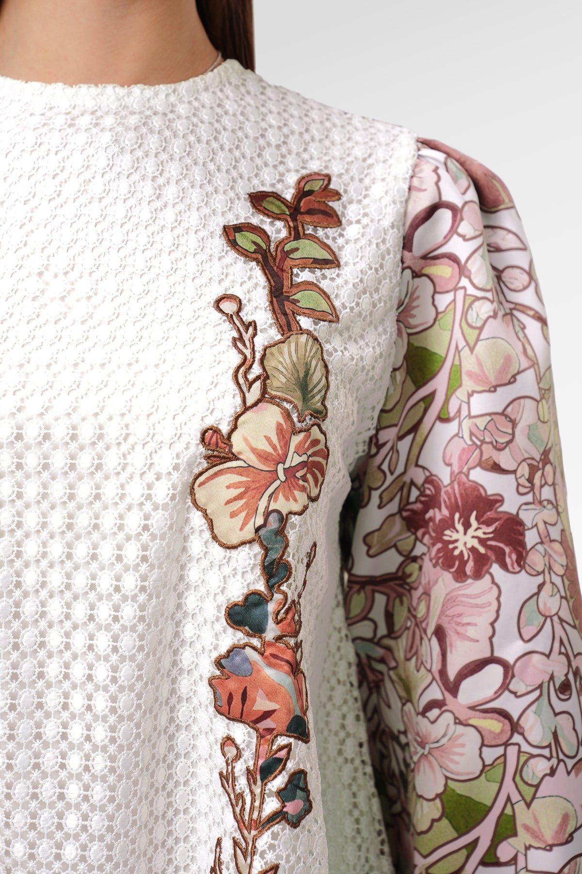 Liora Embroidery Blouse - White