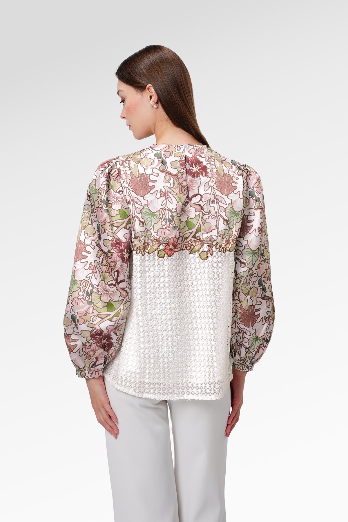 Liora Embroidery Blouse - White