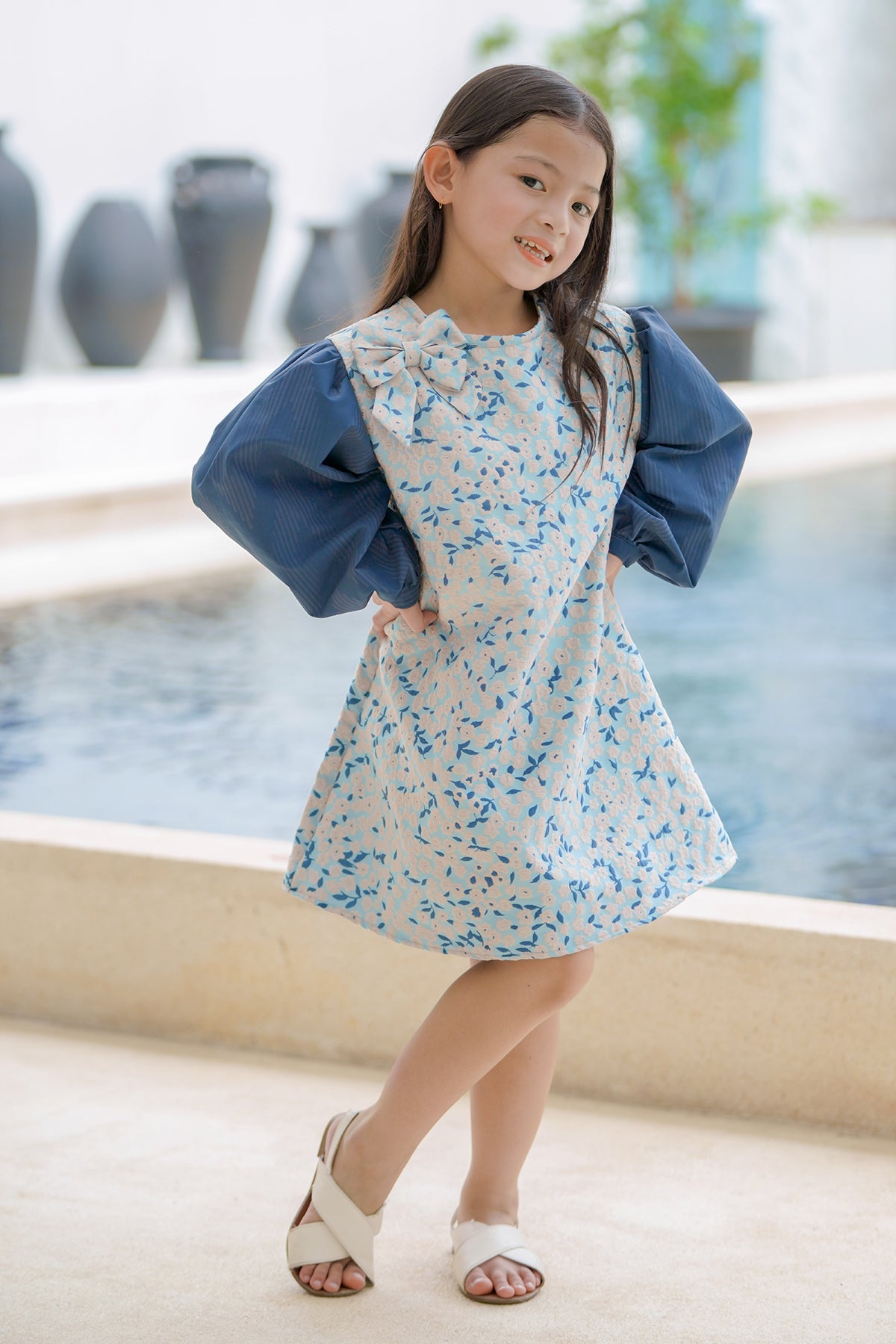 Cera Dress For Kids - Blue