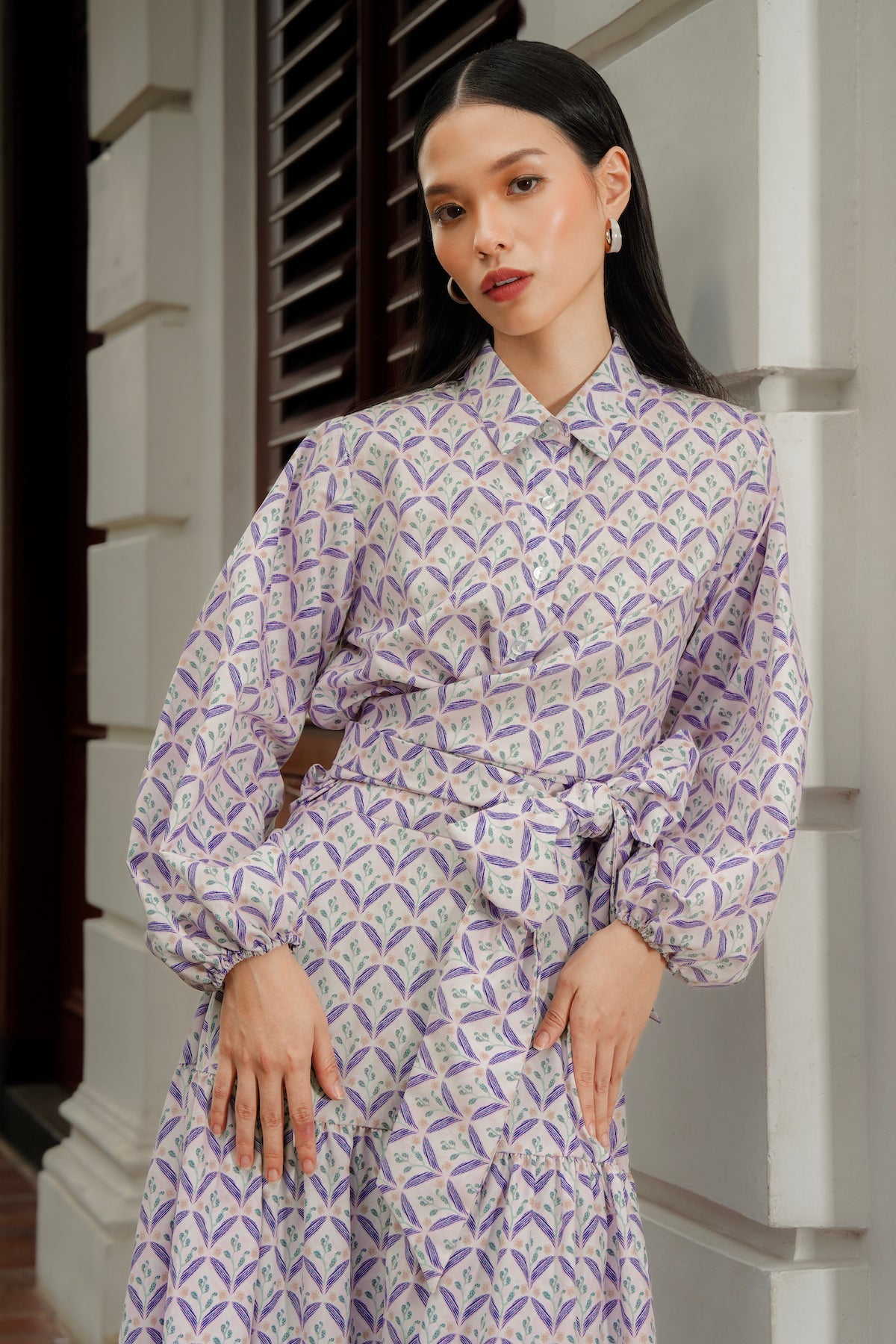 Reverie Wrap Shirt - Purple