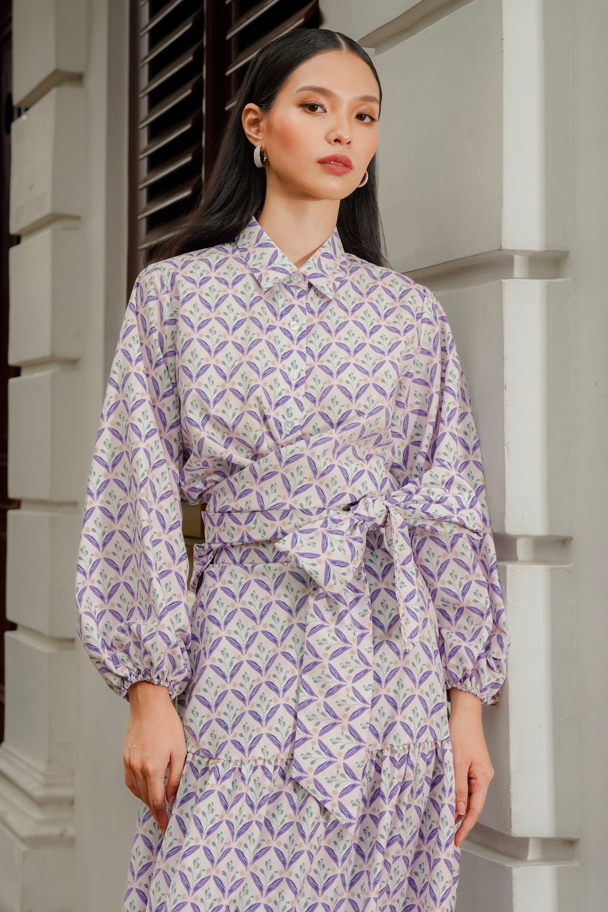 Reverie Wrap Shirt - Purple