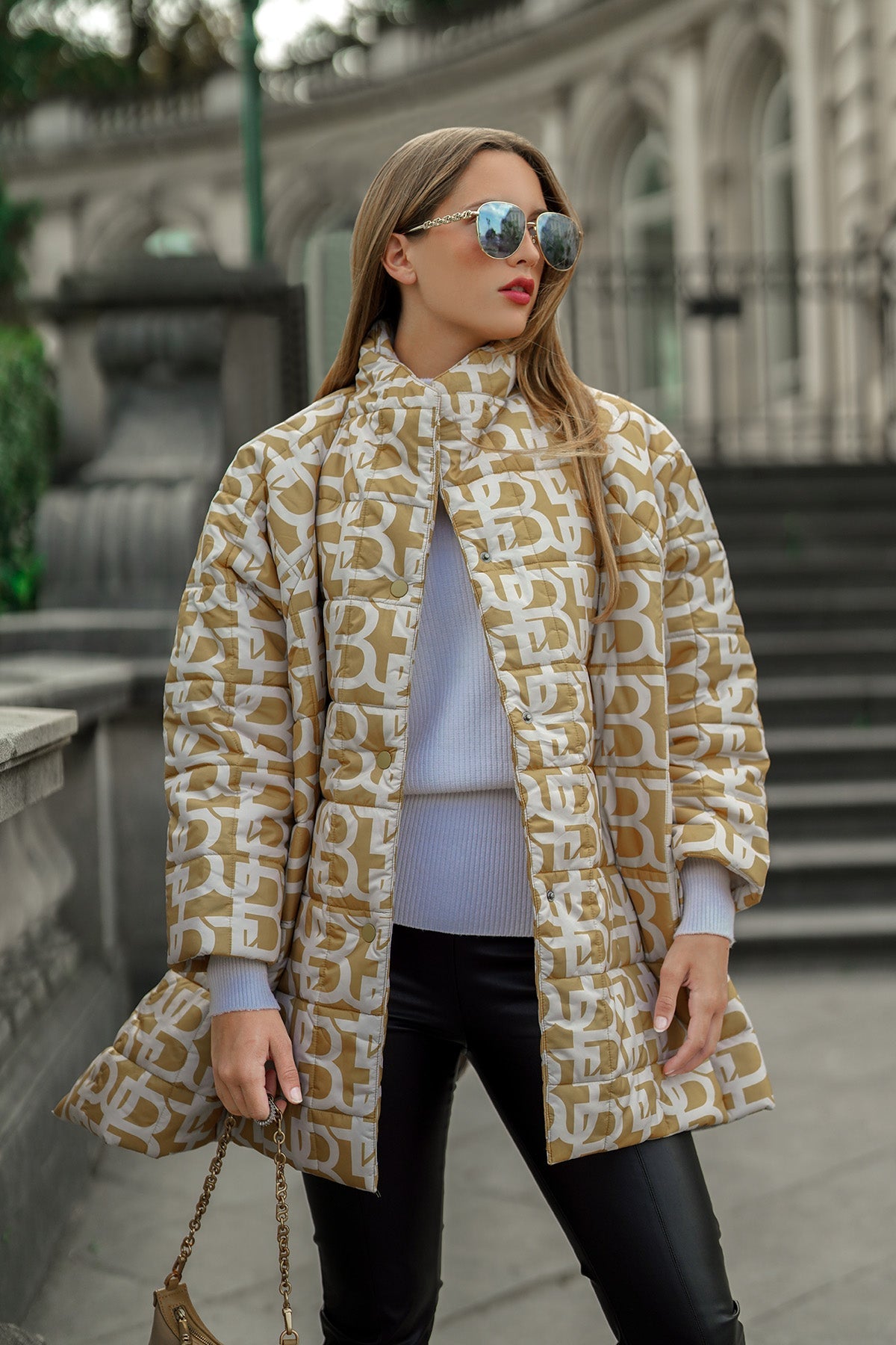 Monogam Short Padded Jacket - Yellow