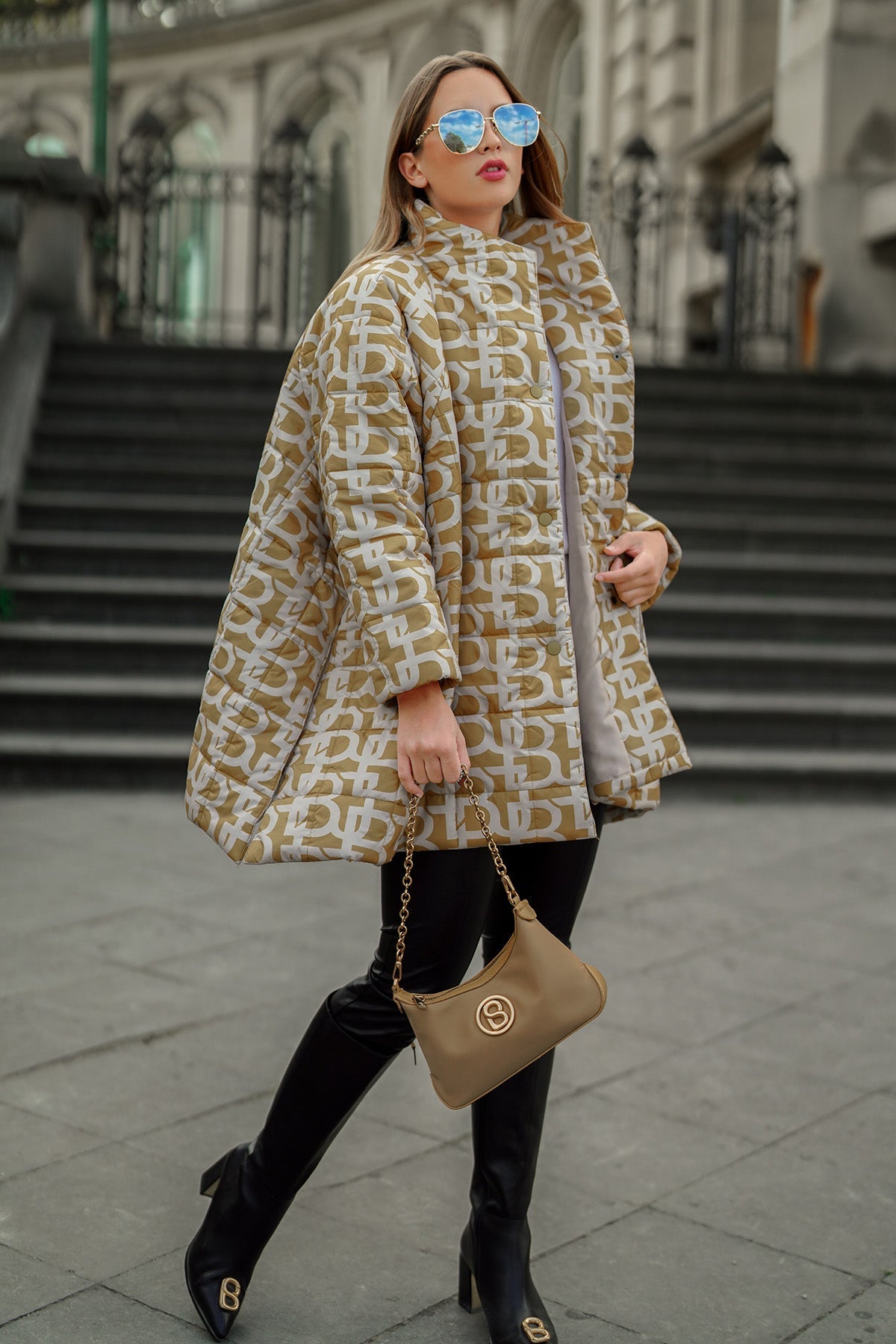 Monogam Short Padded Jacket - Yellow