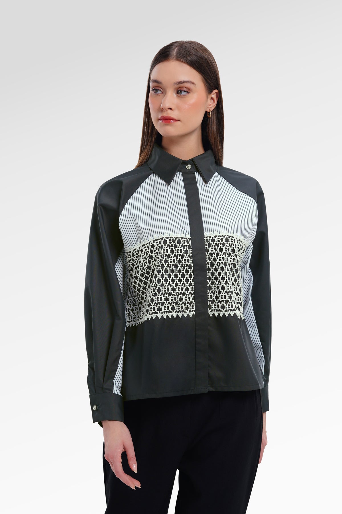 Dakota Embroidery Shirt - Navy