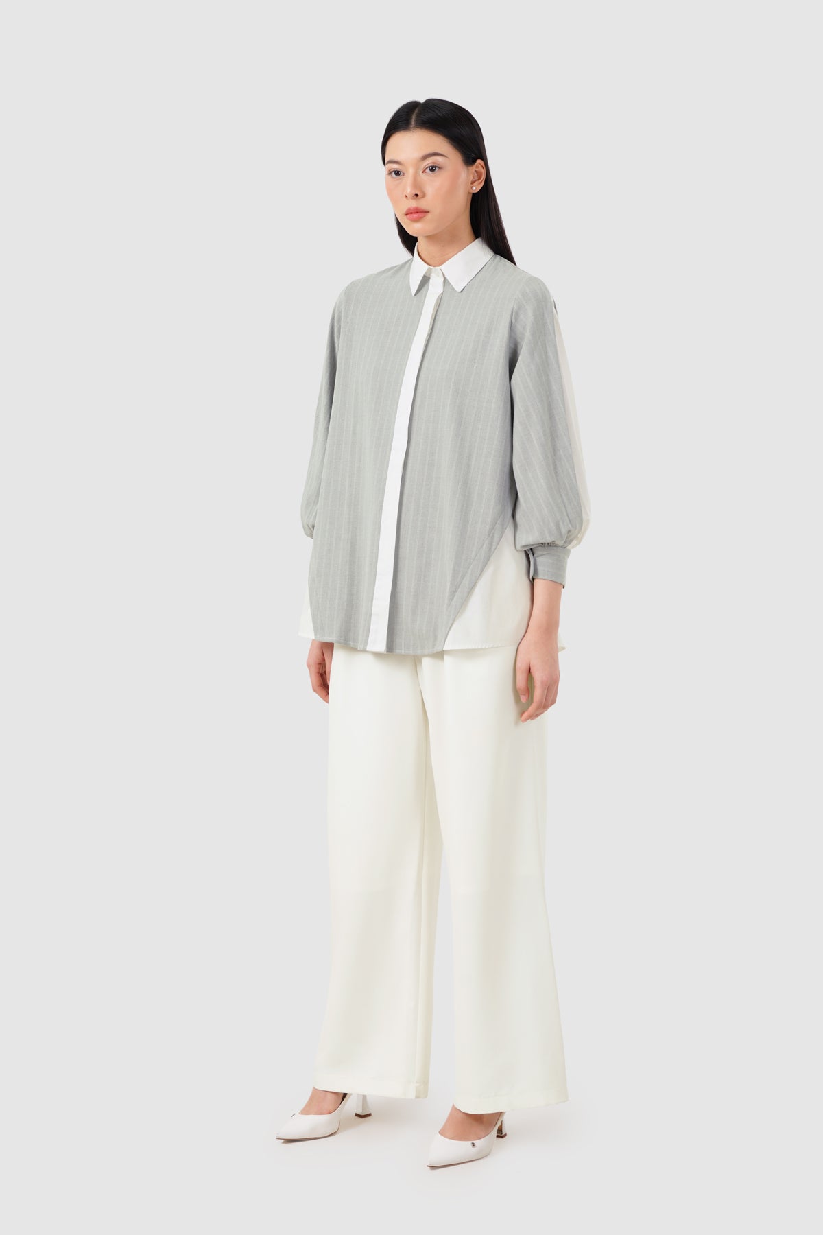 Dale Stripes Shirt - Grey