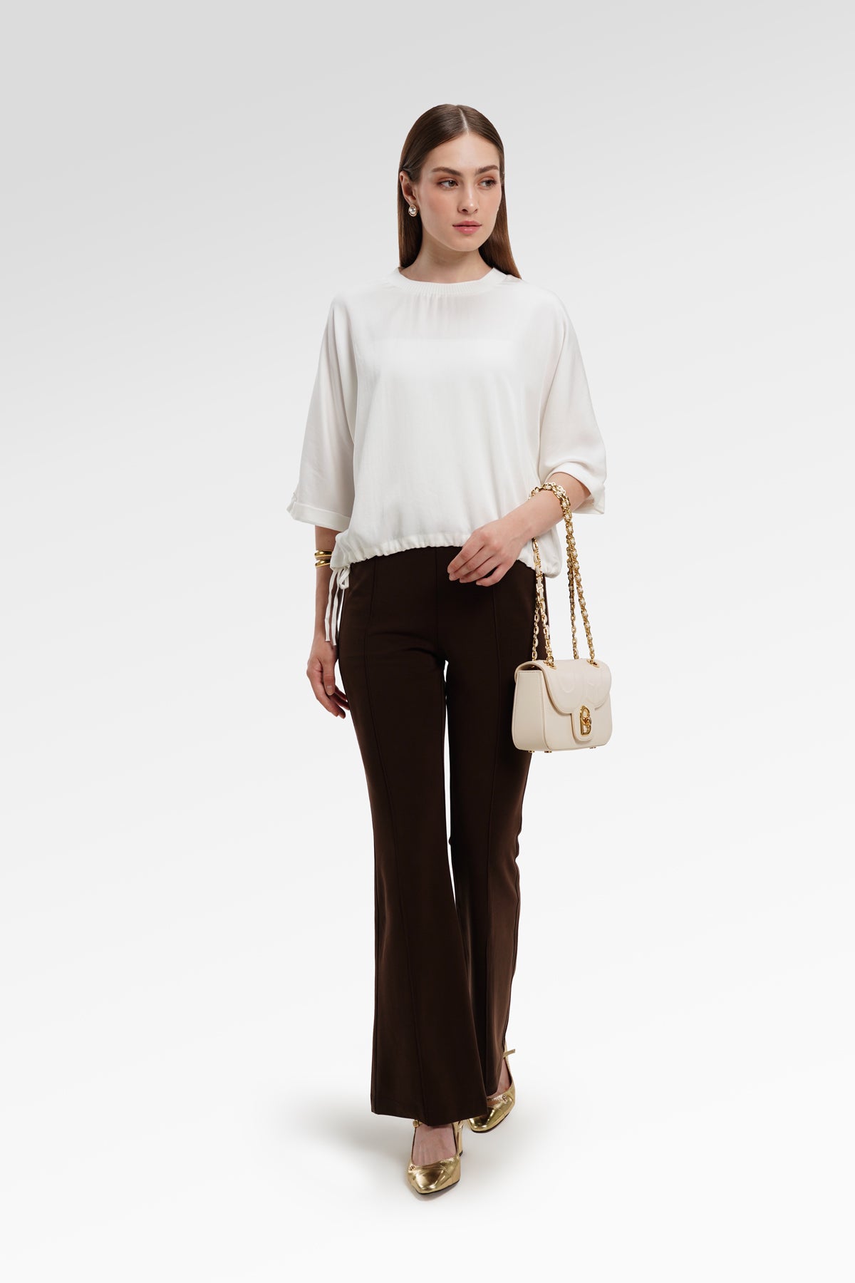 Danika Batwing Blouse - White
