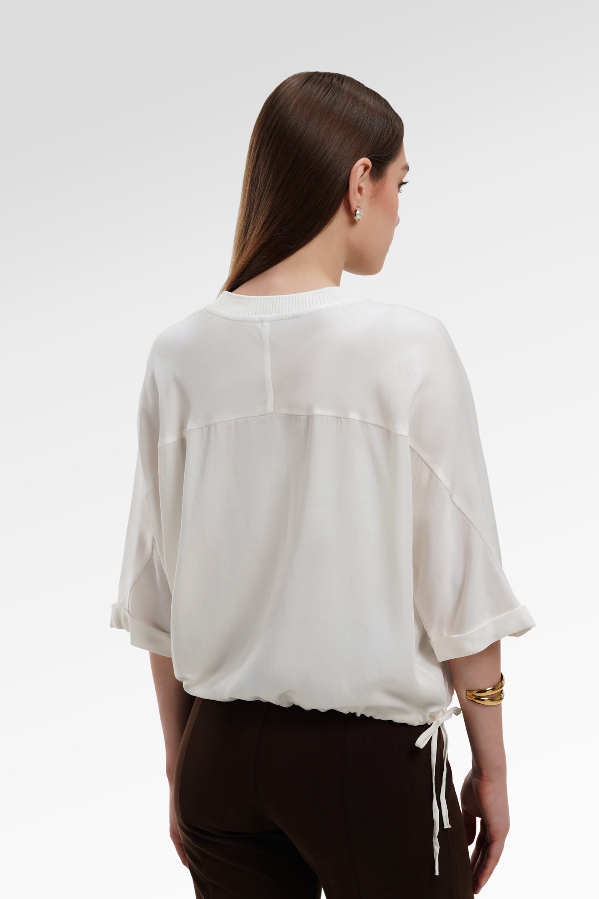 Danika Batwing Blouse - White