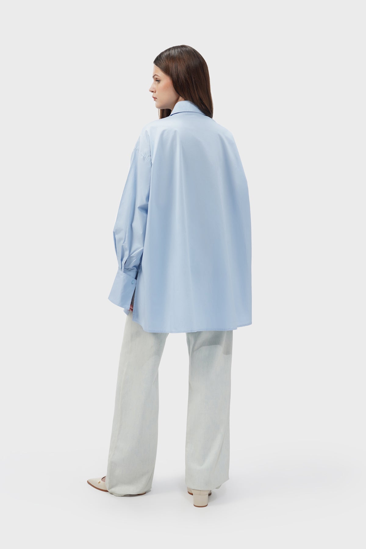 Daphne Oversize Shirt - Powder Blue
