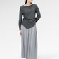Denna Gather Skirt - Ash Grey